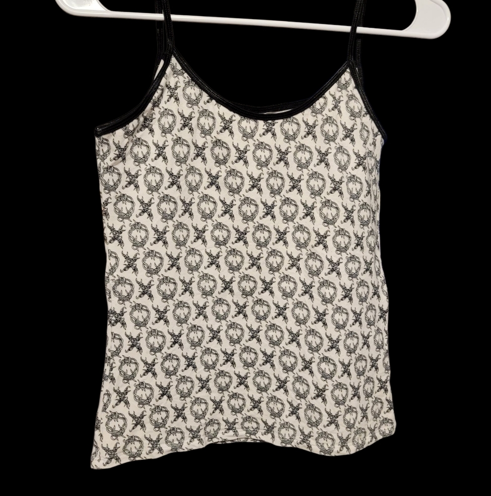 Black And White XOXO Barbed Wire Cami